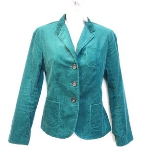 Talbots I Soft Teal Corduroy Blazer